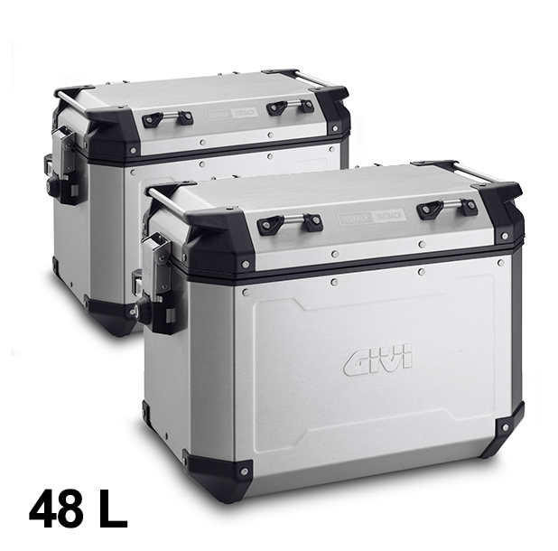 Givi aluminium zijkofferset Trekker Outback 48L Monokey