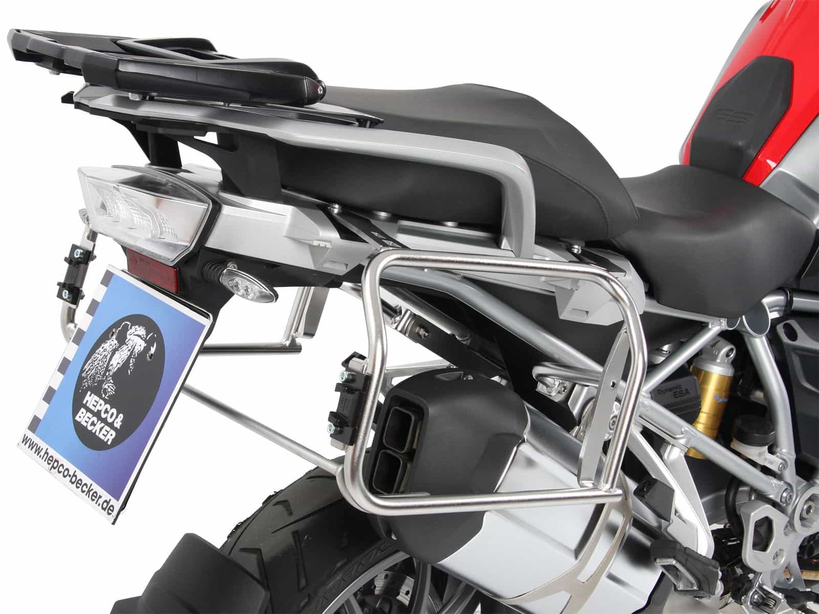 Kofferdragerset Cutoutdrager incl. kofferset Xplorer Cutout zilver voor BMW R 1200 GS LC (13-18)