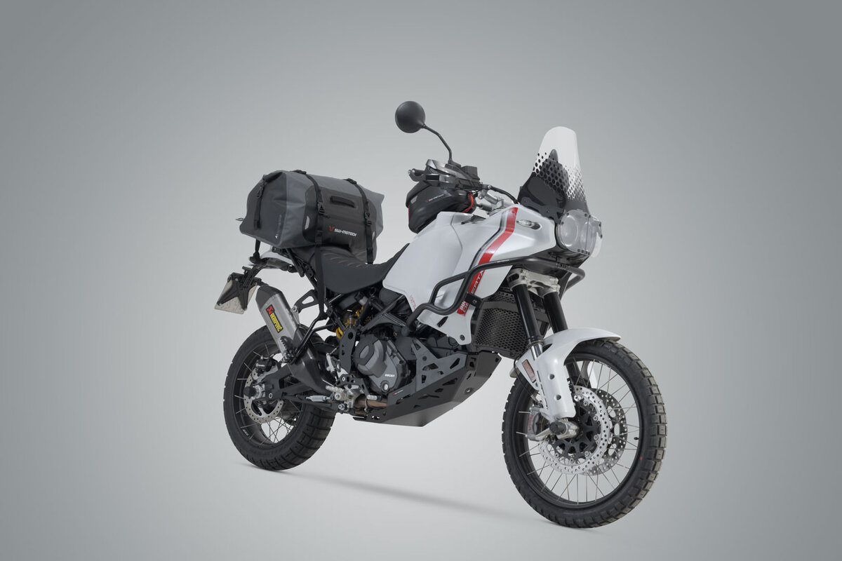 Drybag 350 achtertas voor Moto Guzzi V85 TT /Travel, zwart / grijs - SW Motech