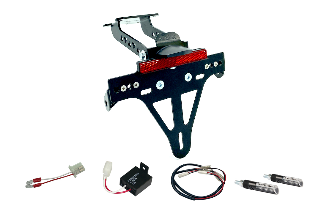 alpha Technik Kennzeichenhalter-Blinker-Kit IDEA für Yamaha YZF-125R ab Modelljahr 2019 (Hinten)