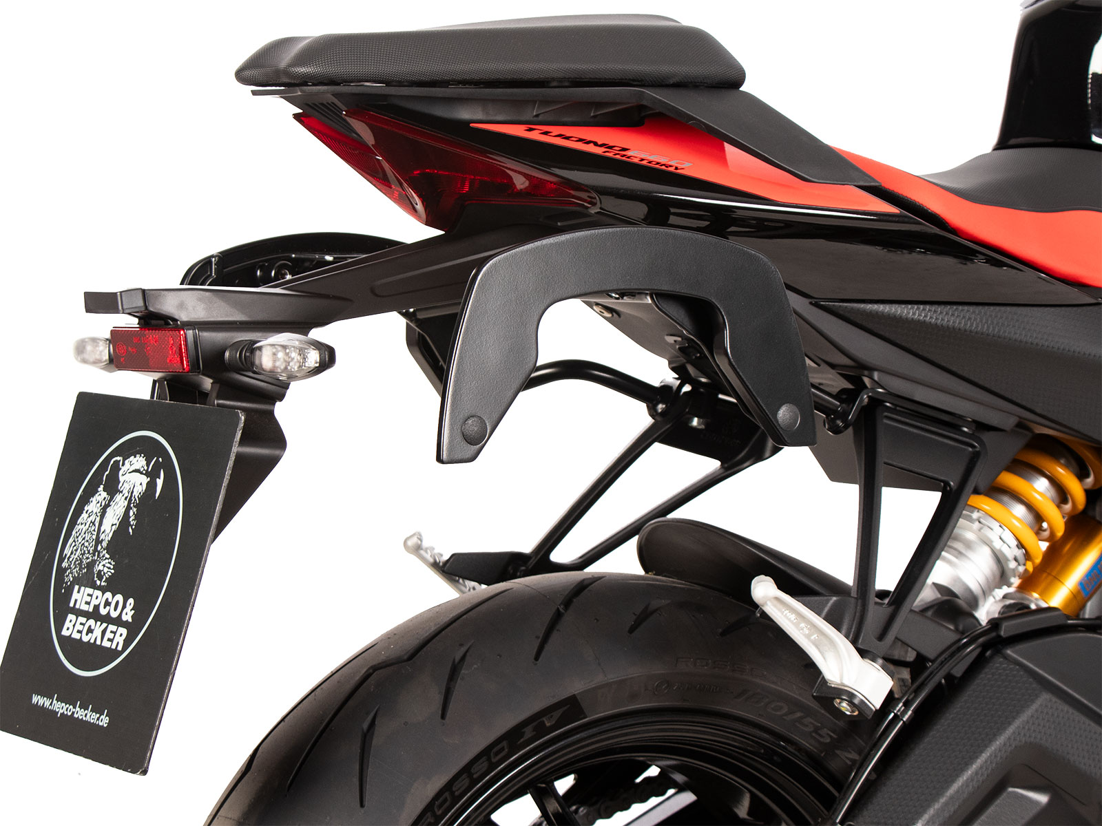 C-Bow zijdrager zwart voor Aprilia Tuono 660 Factory (2022-) Hepco & Becker