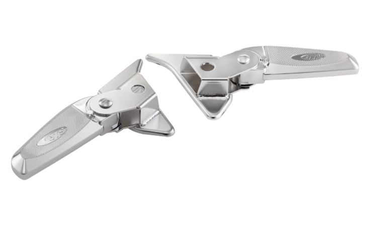 Voetsteunen rechts en links voor Vespa Primavera/Sprint 50-150cc 2T/4T AC, chroom/chroom
