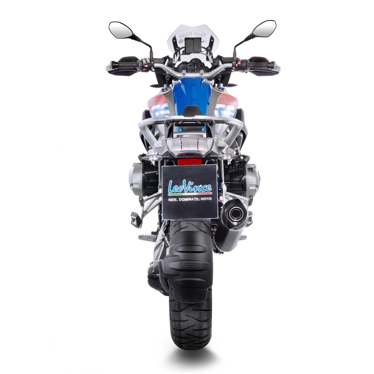LeoVince uitlaatsysteem SBK Nero voor BMW R 1200 GS /Adventure, zwart, slip on, Euro4, E-certificaat