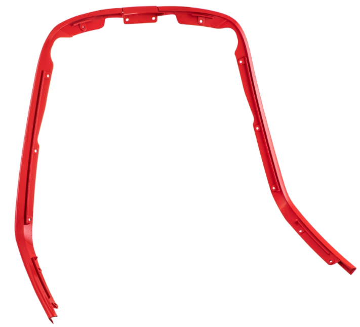 Mono slot buis beenschild rood voor Vespa Primavera/Sprint 50-150ccm