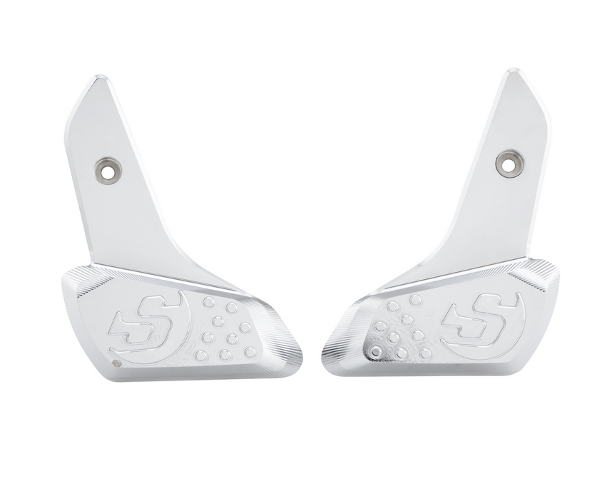 Voetsteunen rechts en links voor Vespa Primavera /Sprint 50-150ccm 2T/4T AC, chroom