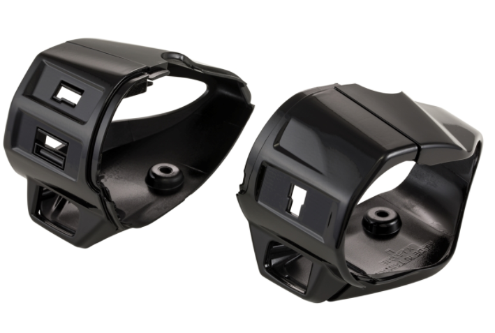 Afdek schakelaar unit, rechts/links, voor/achter voor Vespa Primavera/Sprint, glanzend zwart
