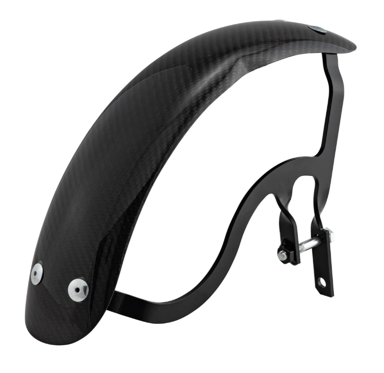 Spatbord Garelli Race EVO II voor Vespa PX 80-200ccm, carbon, houder zwart