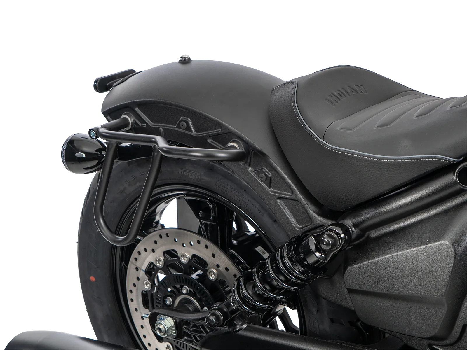 Leren tassenhouder uitsparing zwart voor Indian Scout Sixty Bobber (25-) Hepco & Becker