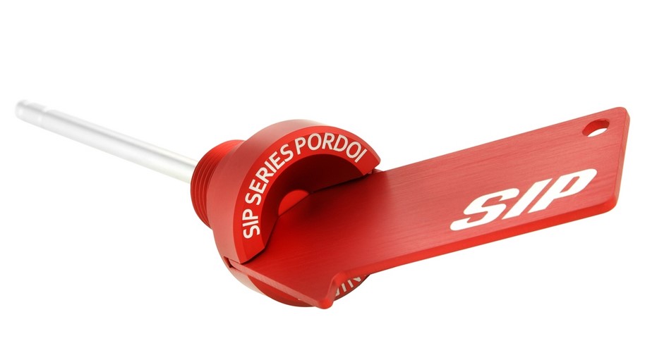 Olievulplug motorolie voor Vespa GTS/GTS Super/GTV 300cc HPE, rood mat