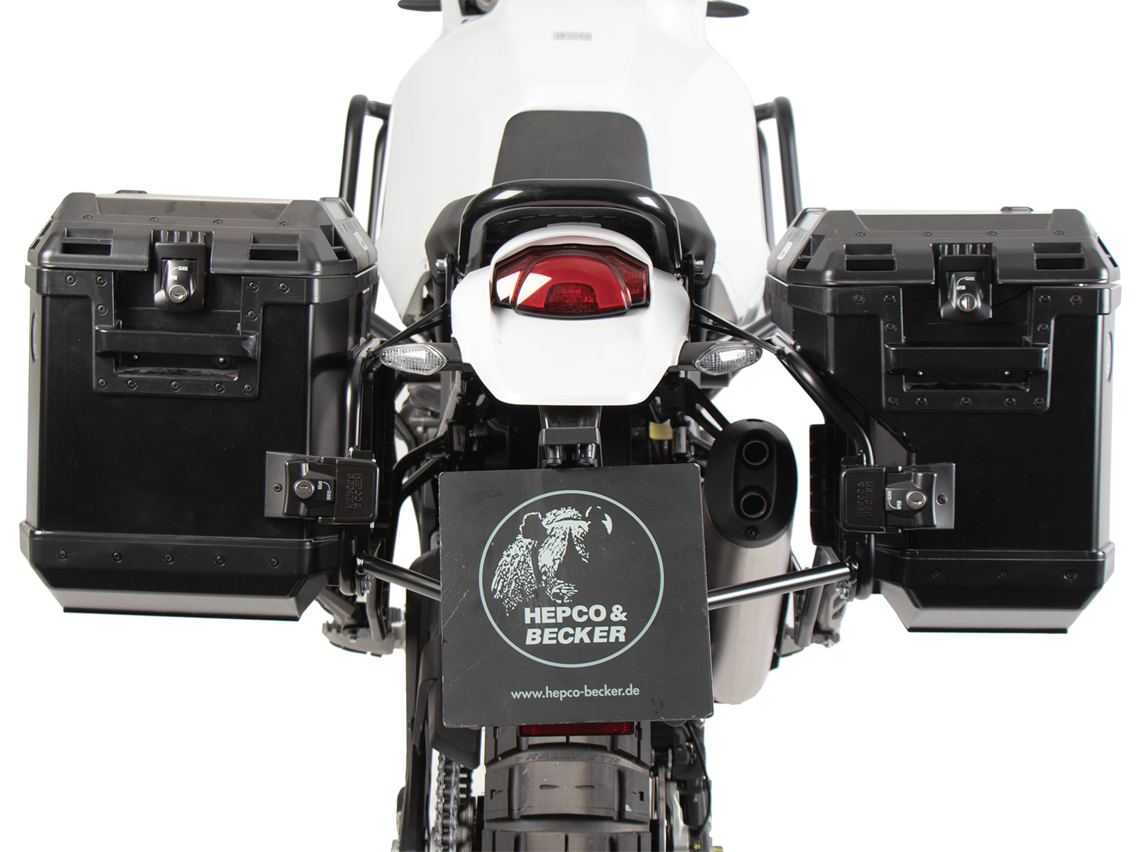 Kofferdrager set Cutout drager incl. kofferset Xplorer Cutout zwart voor Ducati DesertX (22-)