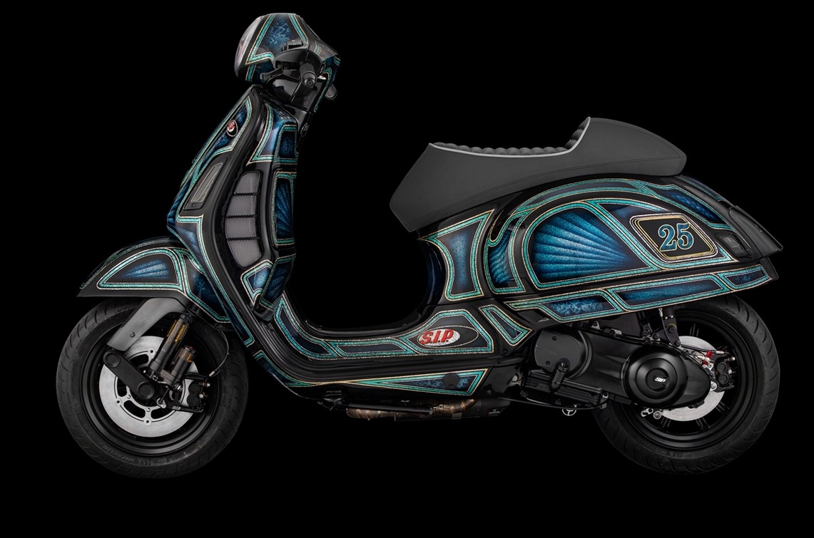 Deksel vario voor Vespa, mat zwart