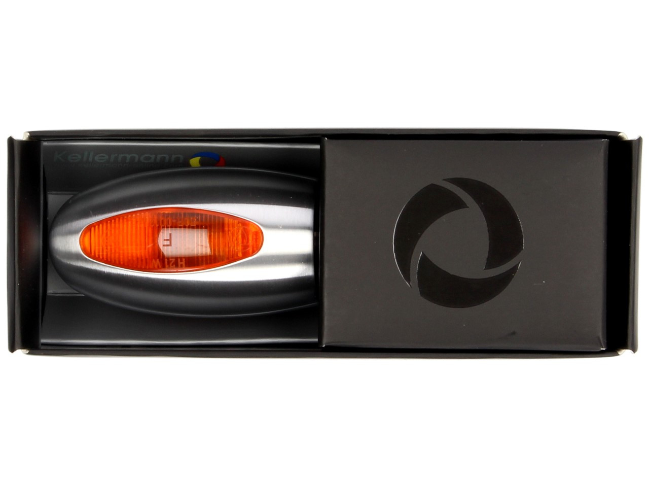 Kellermann richtingaanwijzer, BL 1000 geel, aluminium, halogeen, VR/VL, 12 V, 21 W, zilversatijn
