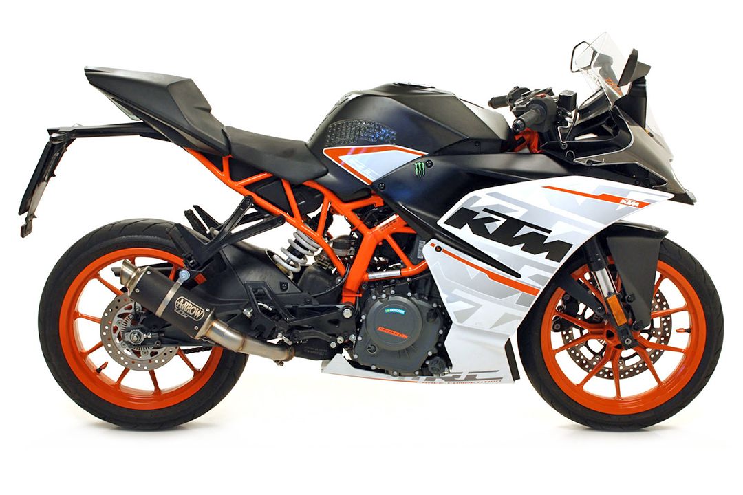 ARROW uitlaat DARK GP2 voor KTM 125 / 390 Duke (17-)