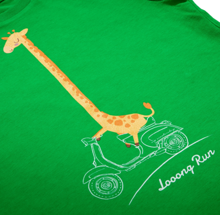 Kinder-T-shirt "Looong Run", groen
