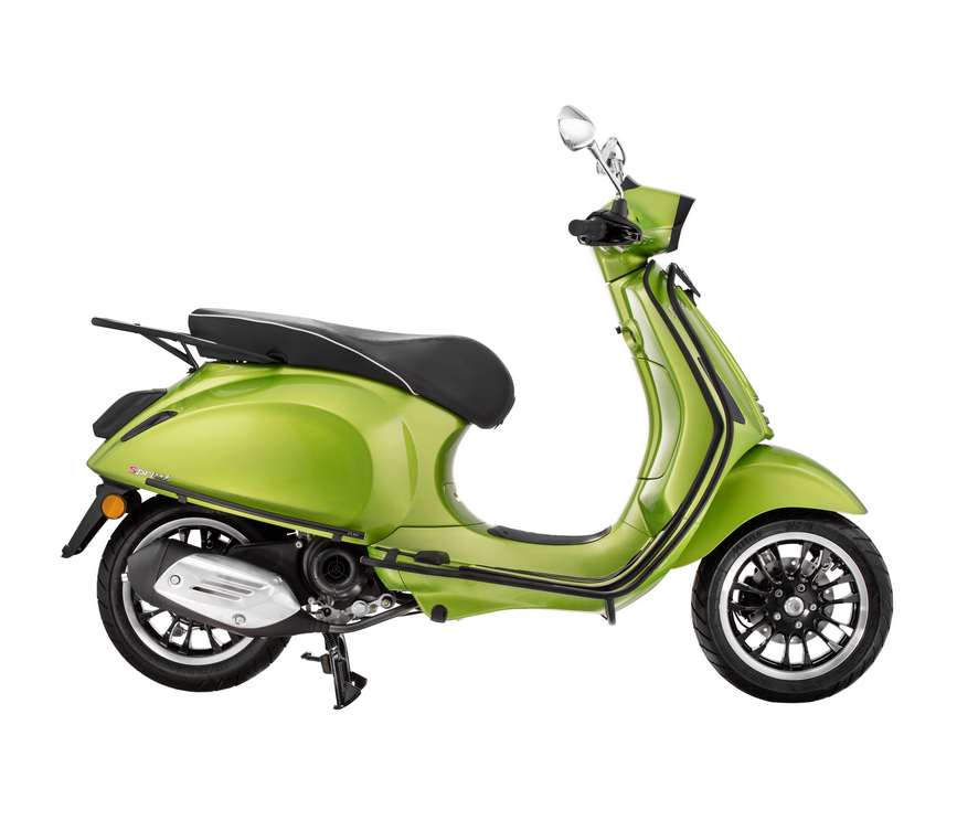 Bagagerek achteraan voor Vespa Primavera /Sprint /Elettrica 50-150ccm, mat zwart