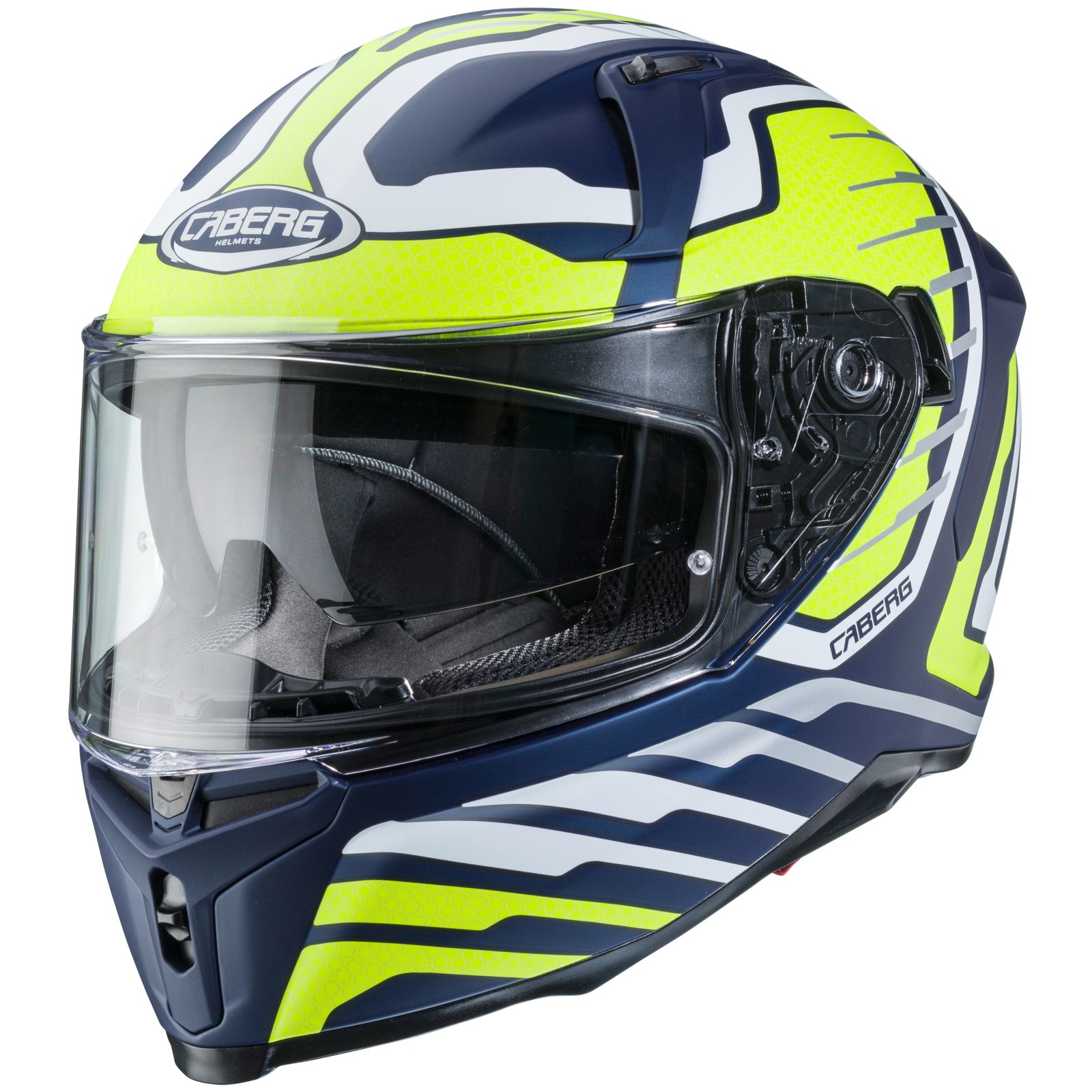 Caberg helm Avalon Forge, mat blauw/fluo geel-wit