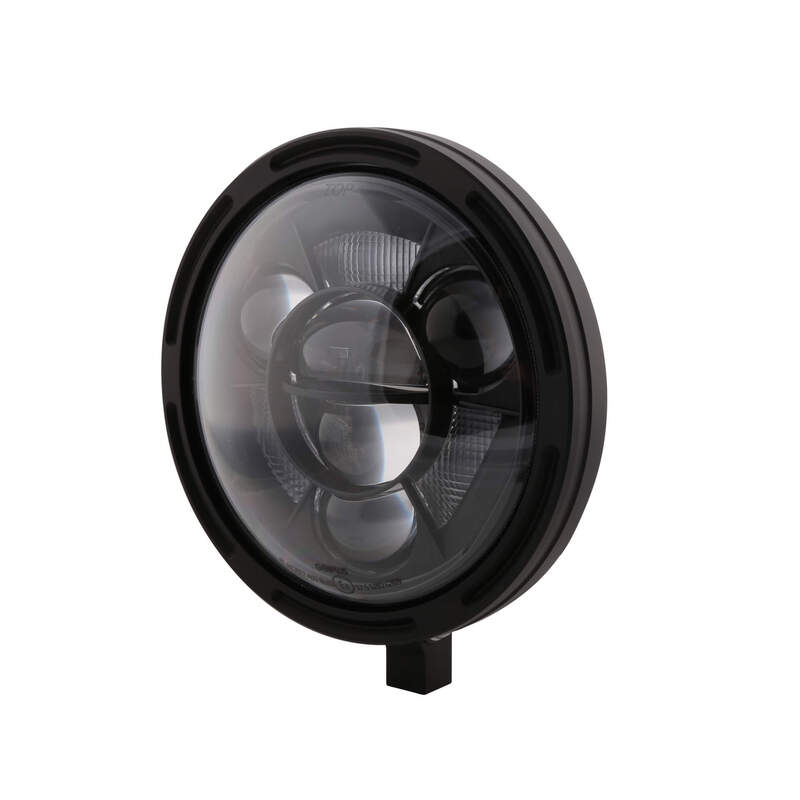 HIGHSIDER pro 7 inch hoofdlamp Frame-R1 Type 11 LED Zwart Onderste bevestiging, E-goedgekeurd (1S