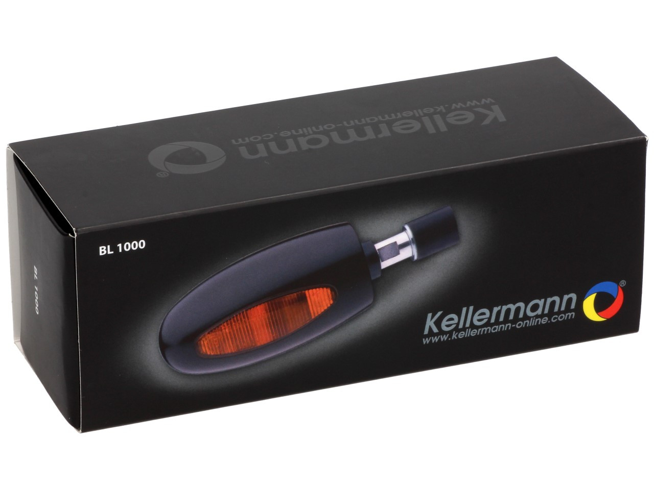 Kellermann richtingaanwijzer, BL 1000 geel, aluminium, halogeen, VR/VL, 12 V, 21 W, zilversatijn
