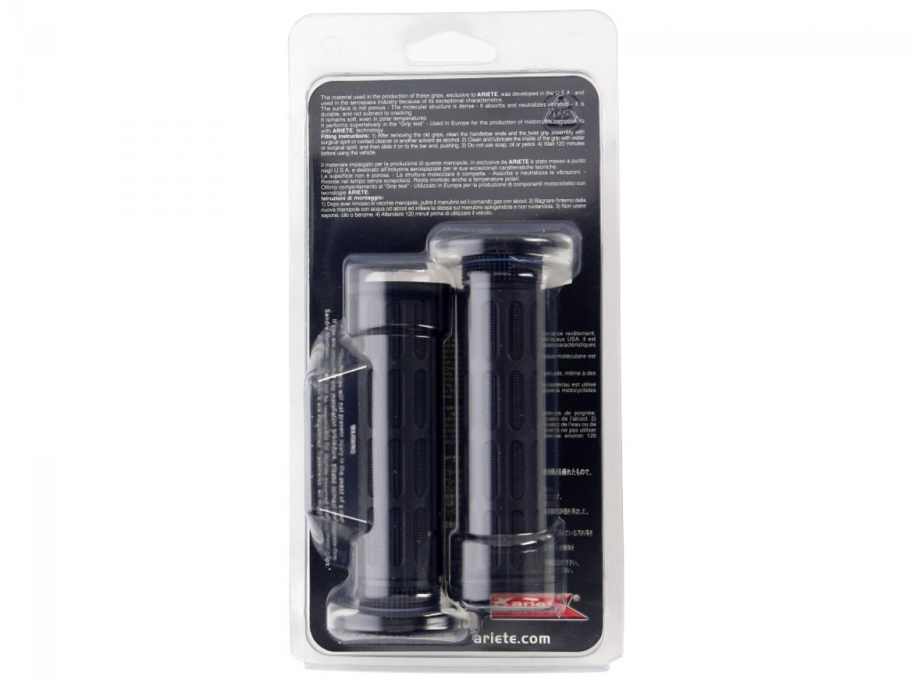 ariete rubberen handgreepset open, lengte: 125 mm, zwart, Superzacht