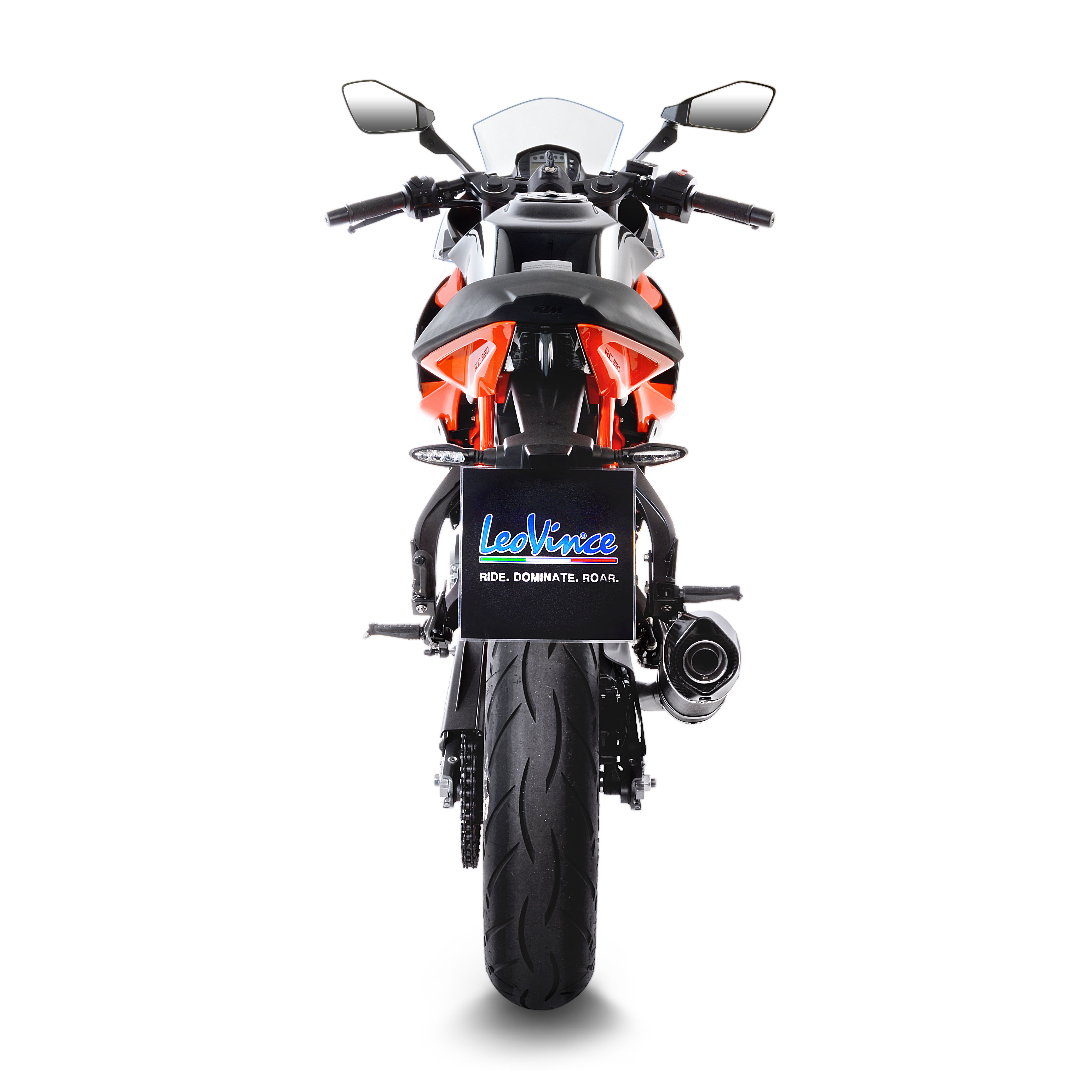 LeoVince uitlaatsysteem SBK LV One Evo 2, carbon, slip on voor KTM Duke / RC (Bj.17-19)