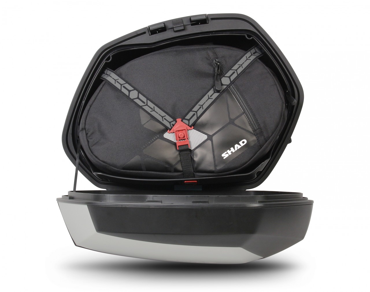 Shad set zijkoffers SH35, aluminium / zwart, 35 l