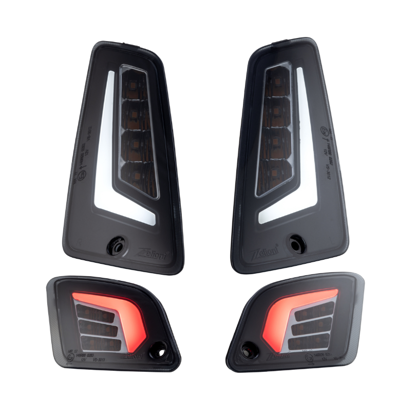 Knipperlichtset ZELIONI voor & achter voor Vespa GTS/GTS Super/GTV 125-300cc, getint