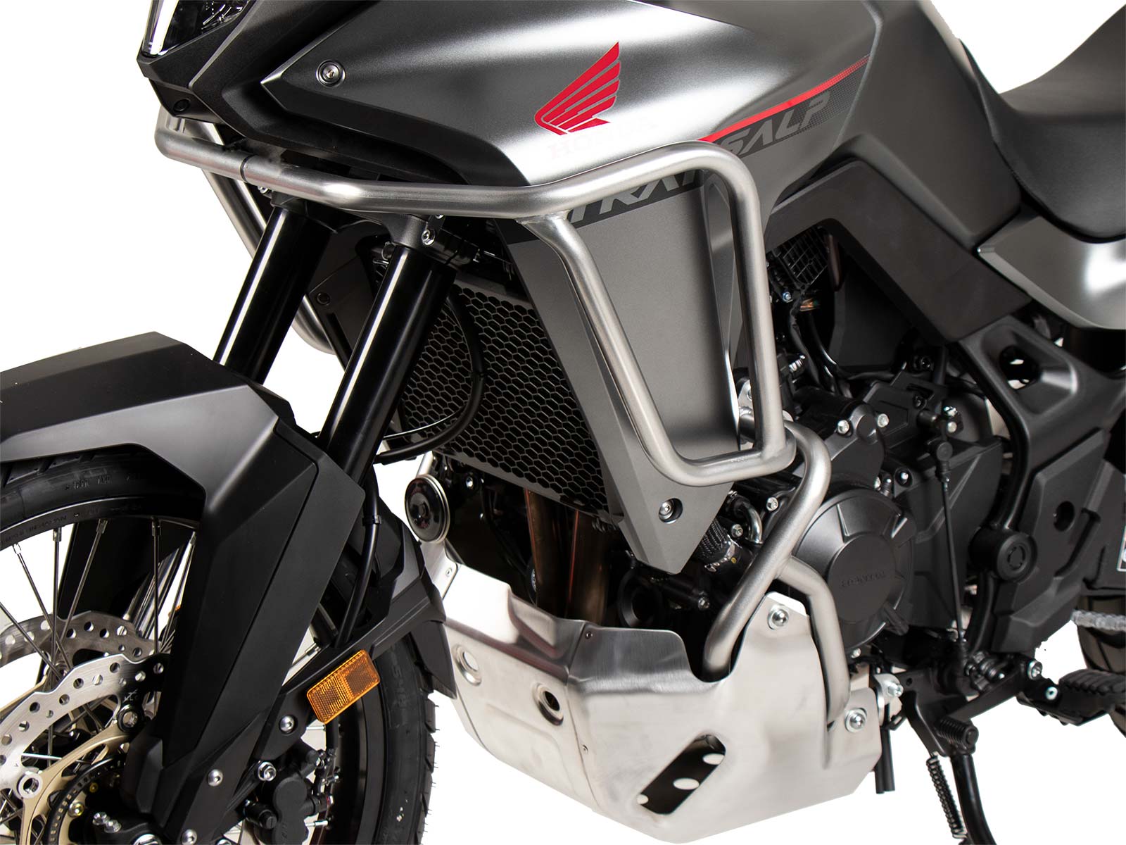 Zilveren tankbeschermbeugel voor Honda XL 750 Transalp / E-Clutch (25-) Hepco & Becker