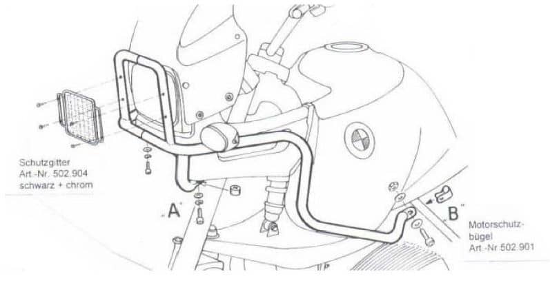 Tankbeschermer chroom voor BMW R 850 GS (98-00)/R 1100 GS (94-99) Hepco & Becker