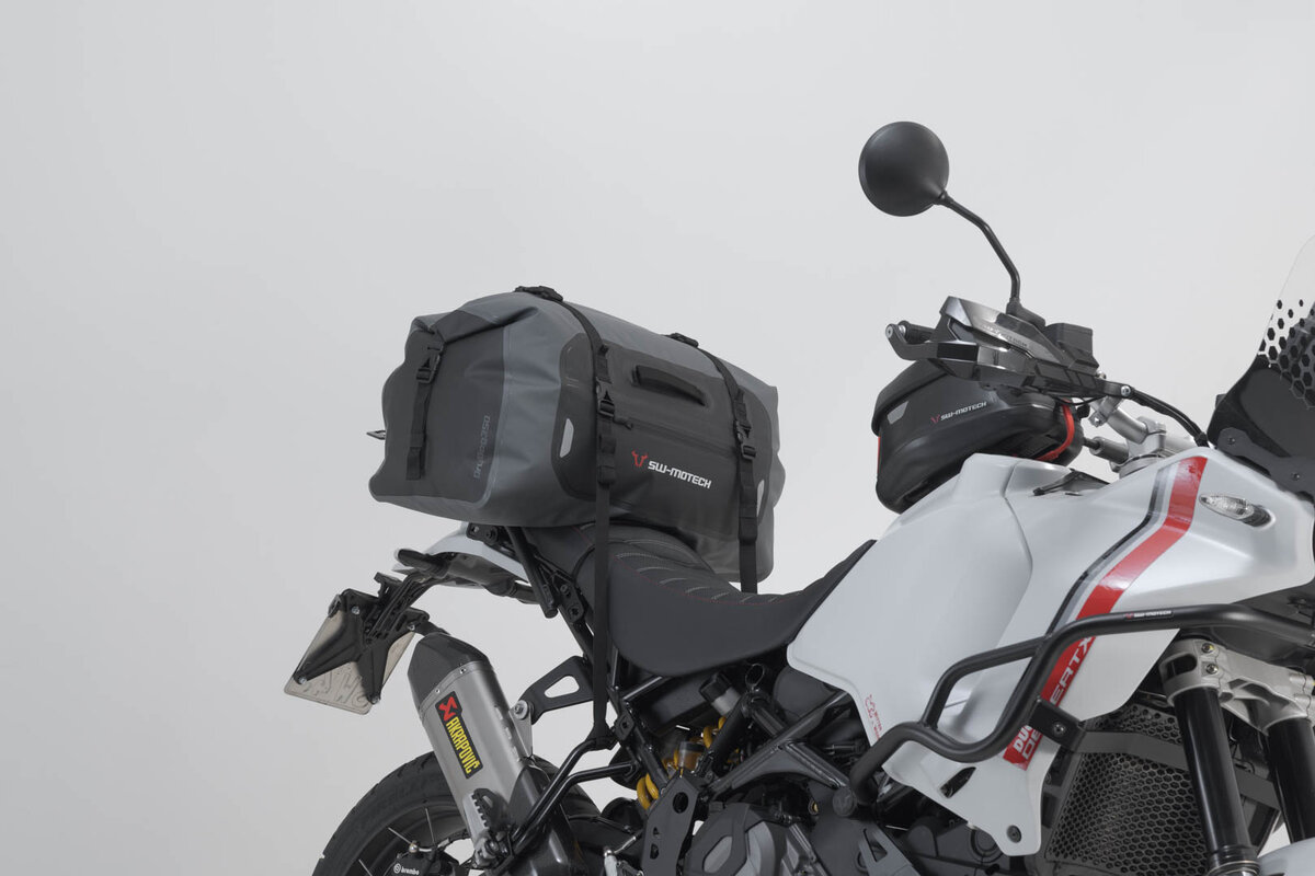 Drybag 350 achtertas voor Moto Guzzi V85 TT /Travel, zwart / grijs - SW Motech