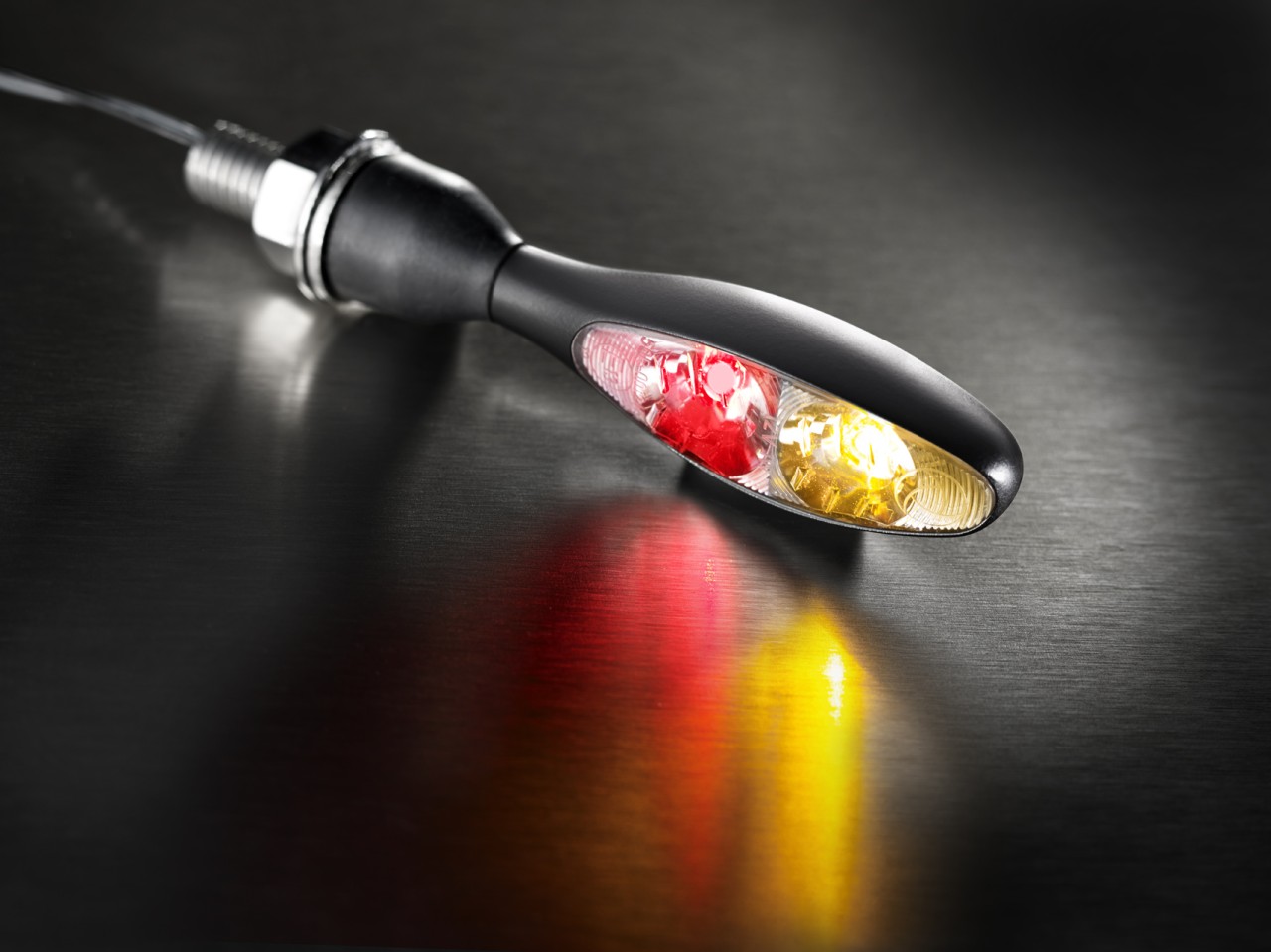 Kellermann knipperlicht, achterlicht en remlicht, Micro 1000 DF Dark, staal, LED, HL/HR, 12 V, mat zwart