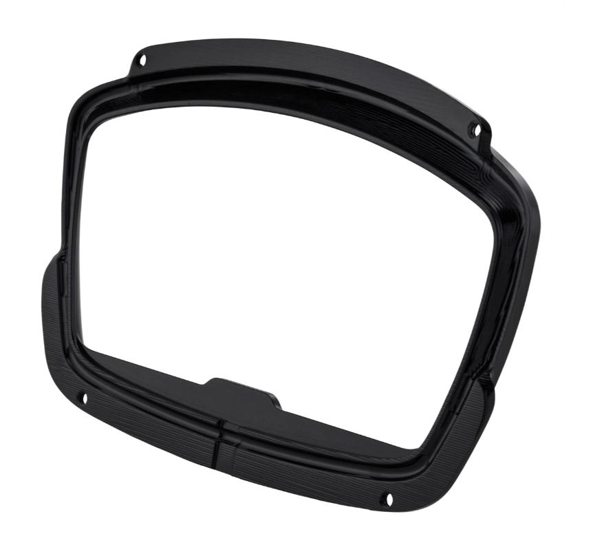 Decoratieve ring snelheidsmeter voor Vespa GTS Supertech HPE 125/300 ('19-), glanzend zwart