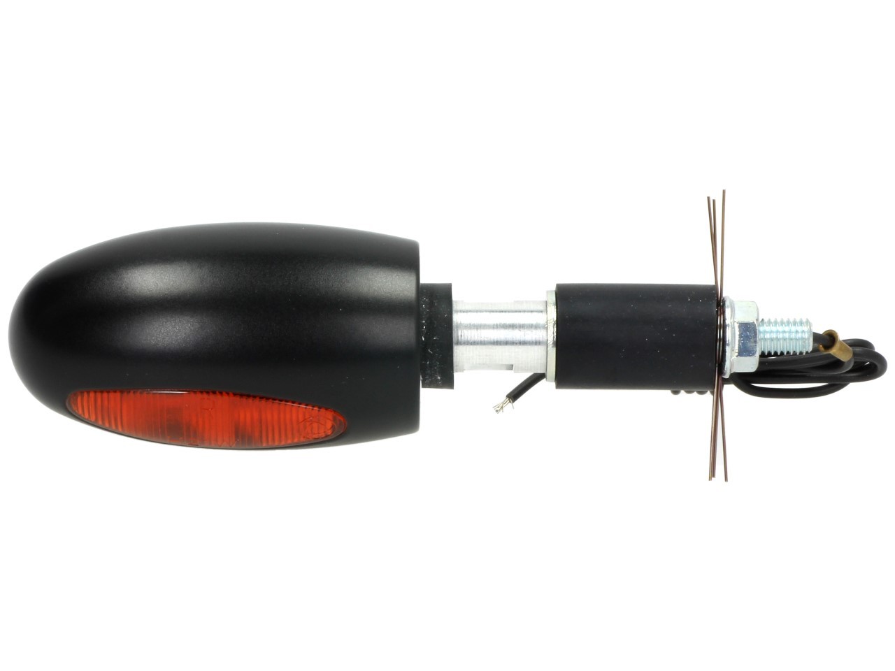 Kellermann aanwijzer, BL 1000 geel, messing, halogeen, VR/VL, 12 V, 21 W, zwart satijnglanzend