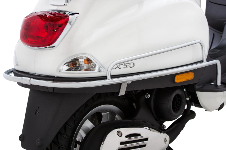Crashbar zijafdekking voor Vespa LX/LXV/S 50-150cc, chrome