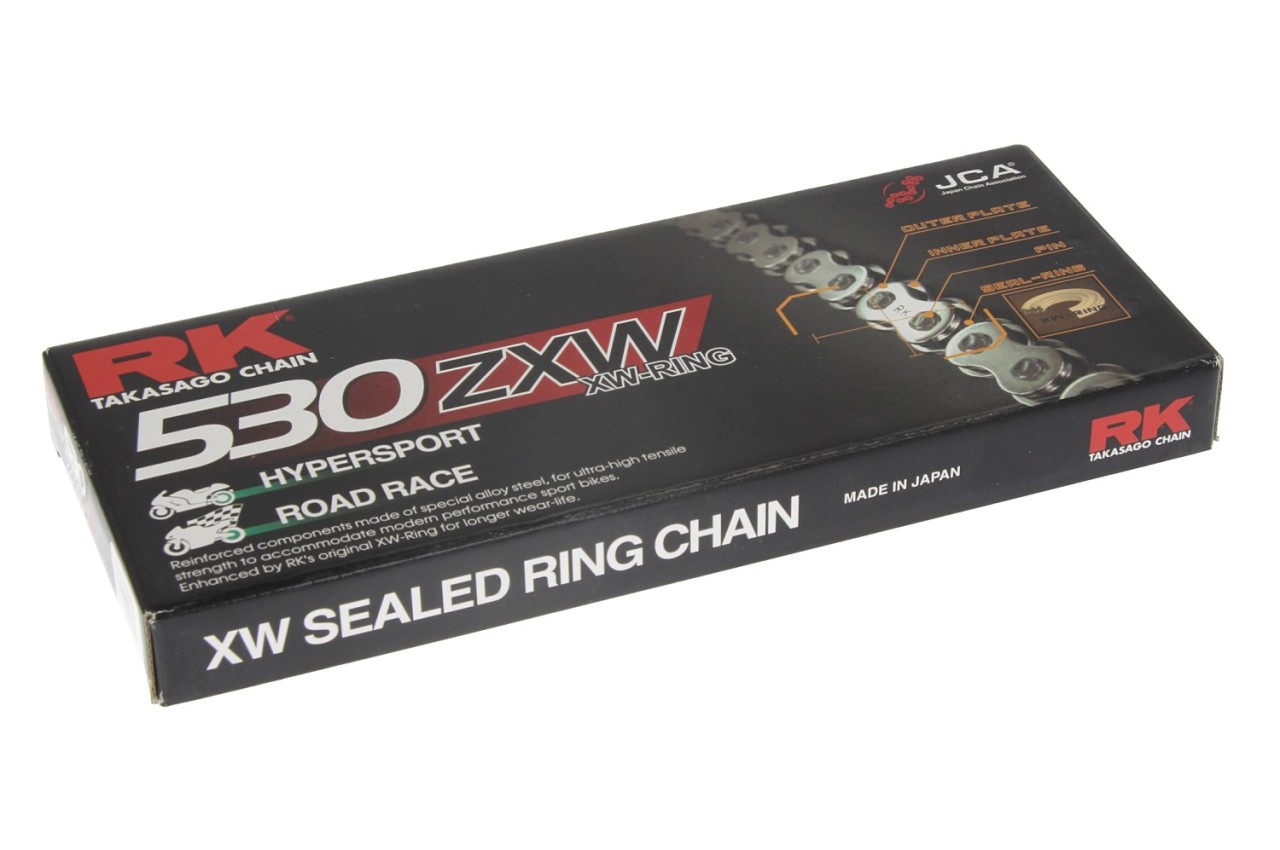 RK ketting XW ring, ZXW, steek: 530/108, open incl. holle klinknagel slot, treksterkte: 5000 kg