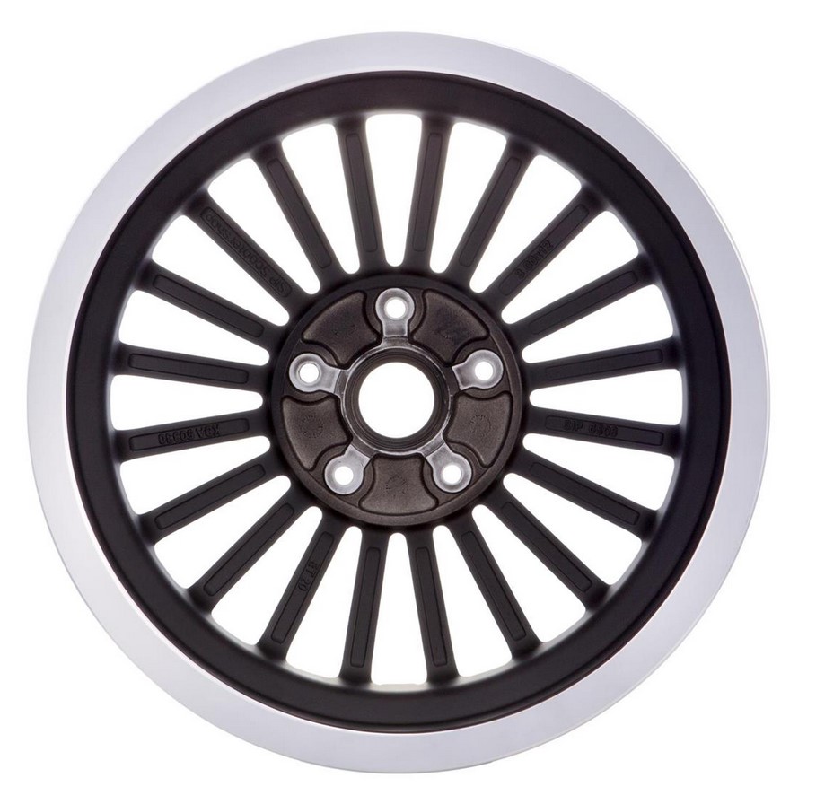 Velg voor/achter voor Vespa GTS/GTS Super/GTV/GT 125-300cc, zwart met gepolijste velg