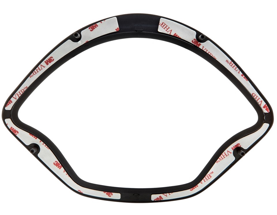 Decoratieve ring snelheidsmeter voor Vespa GTS/GTS Super 125-300cc ('14-), glanzend zwart