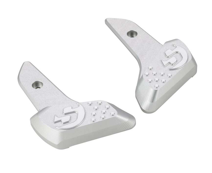 Voetsteunen rechts en links voor Vespa Primavera /Sprint 50-150ccm 2T/4T AC, zilver mat