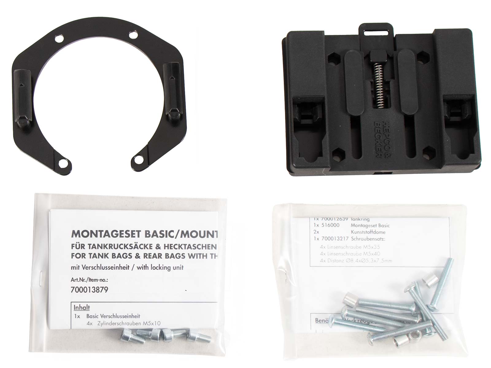 Basistankring incl. tanktasvergrendeling voor BMW K 1200 R (05-08) Hepco & Becker