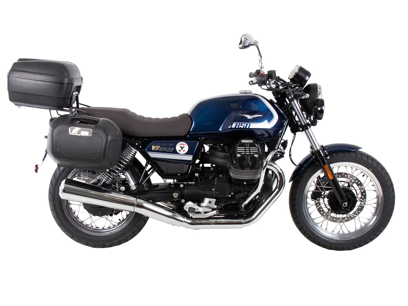 C-Bow zijdrager zwart voor Moto Guzzi V7 850 Special/Stone/Centenario (21-24) Hepco & Becker