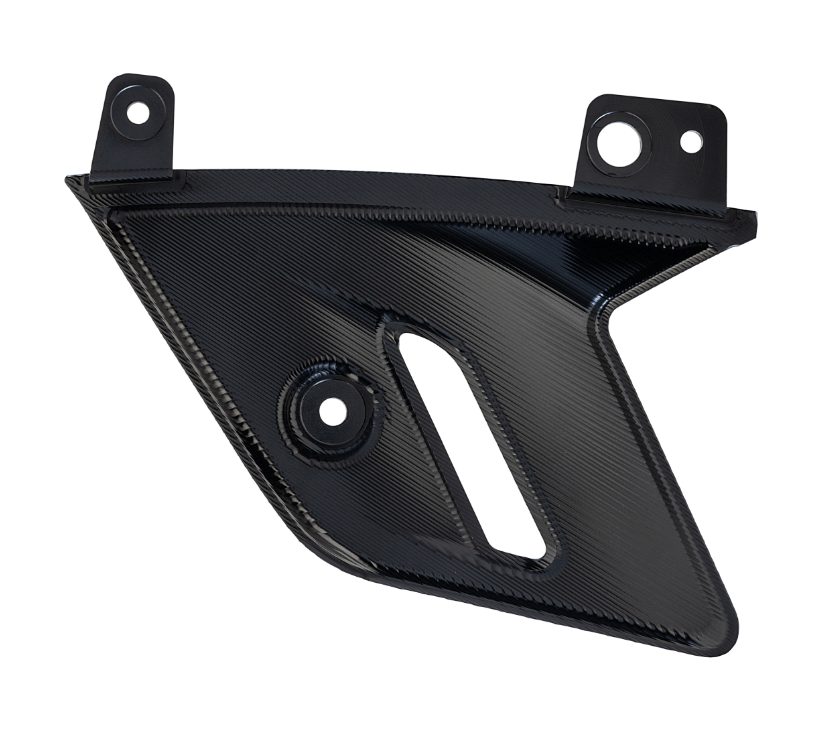 Vorkkuip voor Vespa GTS/GTS Super 125/300cc (`22-), aluminium, zwart geanodiseerd