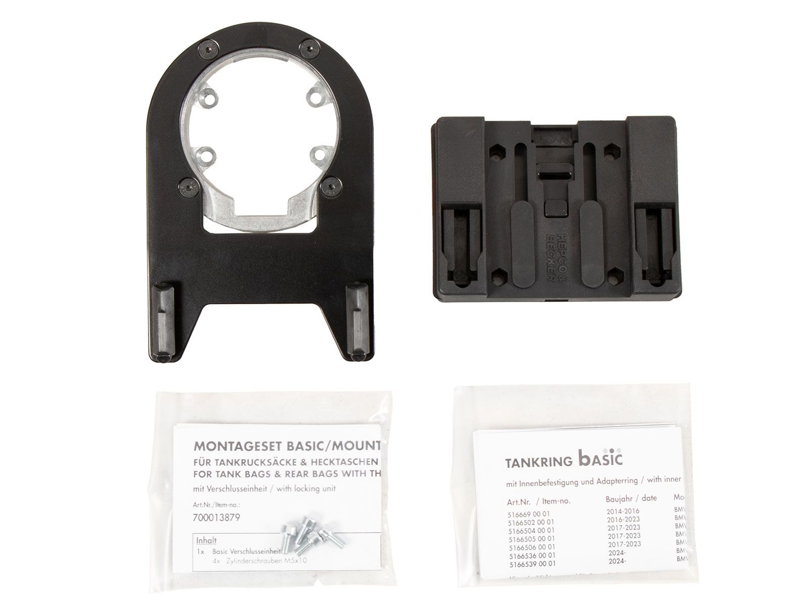 Basistankring incl. tanktasvergrendeling voor BMW R nineT (14-16) Hepco & Becker