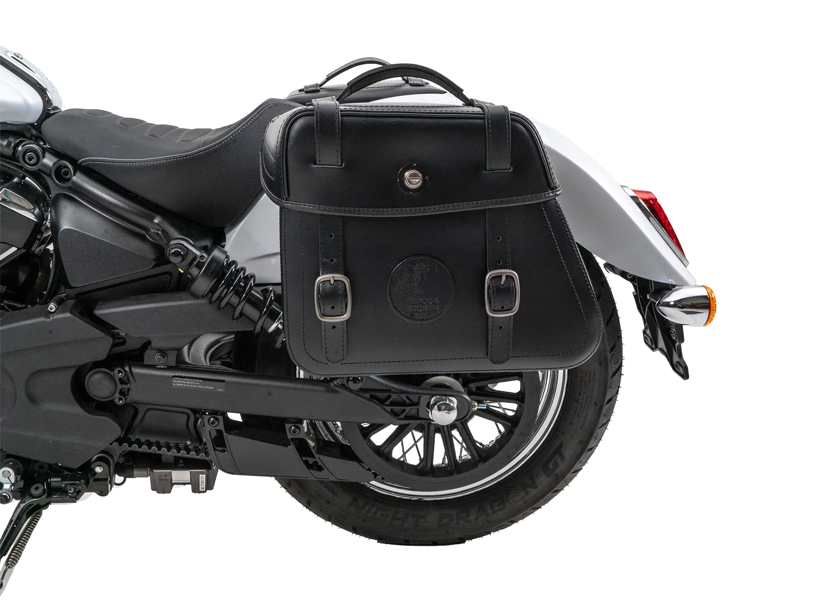 Kniptassenset zwart incl. houder voor Indian Scout Classic 1250 (25-) Hepco & Becker
