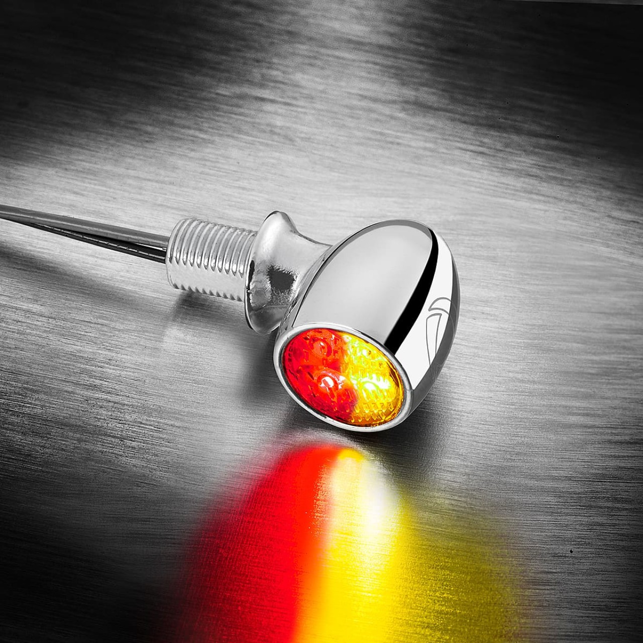Kellermann knipperlicht, achterlicht en remlicht, Atto DF, staal, LED, HL/HR 12 V, glanzend chroom