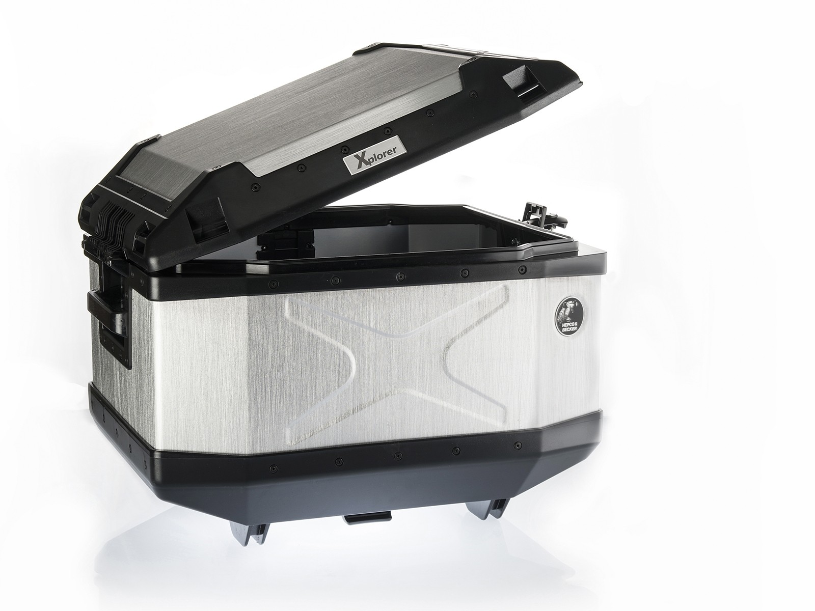 Topkoffer aluminium Xplorer 45 zilver Hepco & Becker