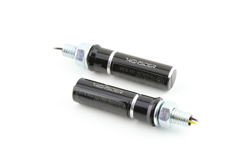 HIGHSIDER Pro Conero LED-richtingaanwijzerbehuizing zwart / lens rookgrijs (paar), voor & achter