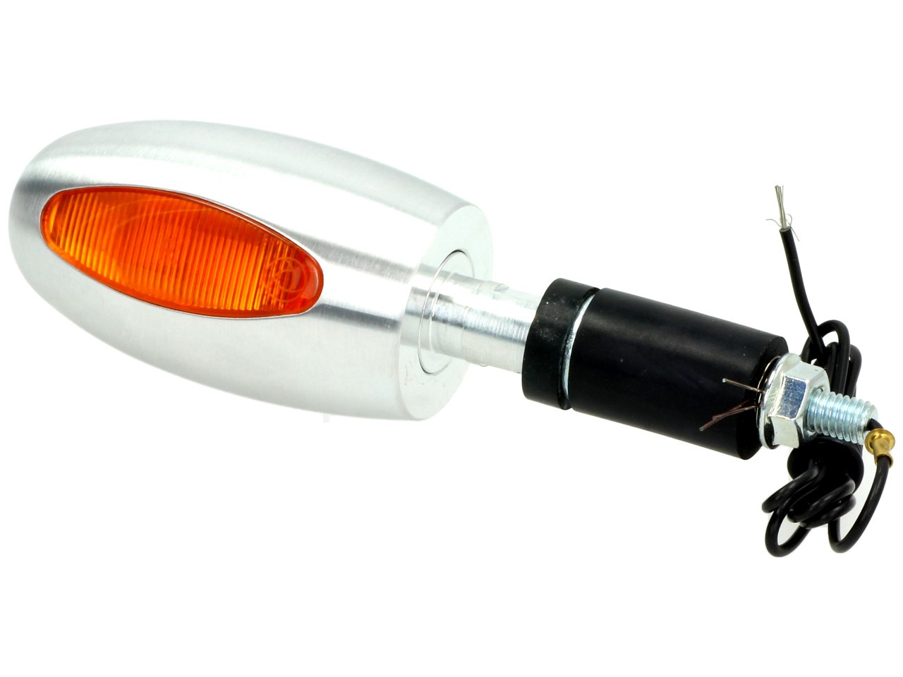 Kellermann richtingaanwijzer, BL 1000 geel, aluminium, halogeen, VR/VL, 12 V, 21 W, zilversatijn