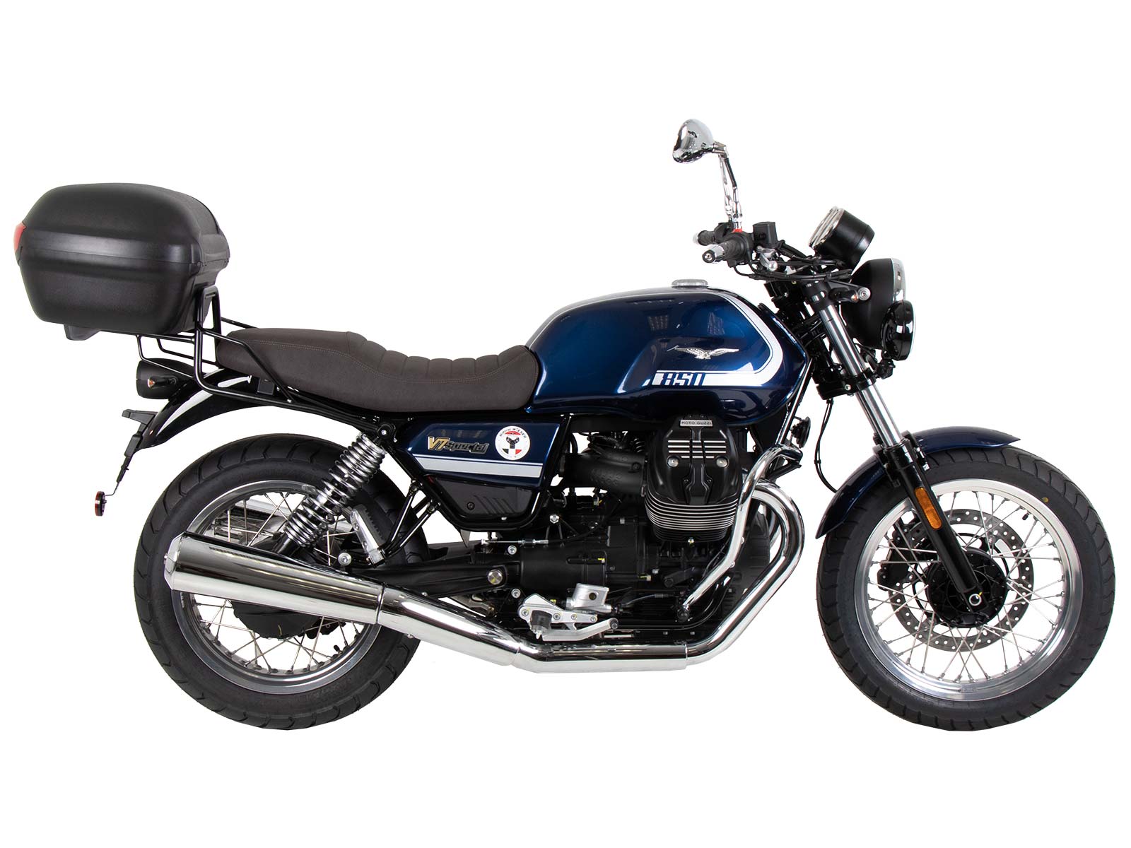 Buisvormig bagagerek Topkoffer drager zwart voor Moto Guzzi V7 850 Special/Stone/Centenario (21-24)