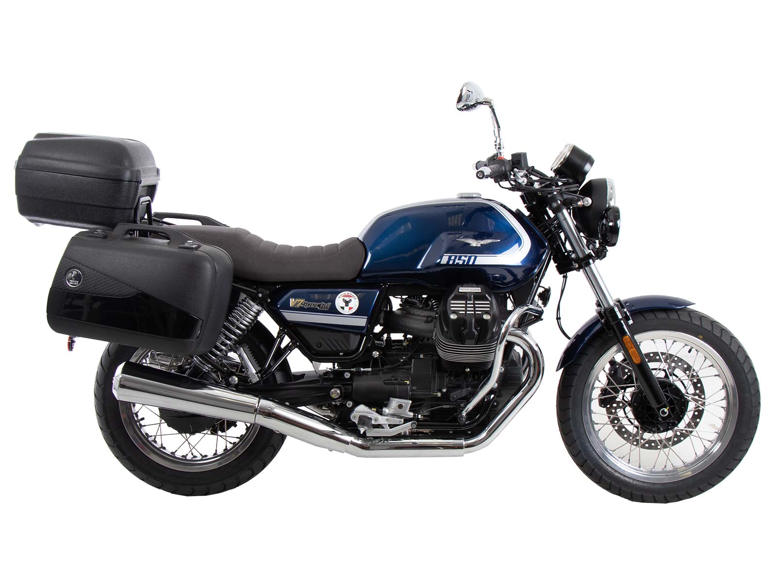 Buisvormig bagagerek Topkoffer drager zwart voor Moto Guzzi V7 850 Special/Stone/Centenario (21-24)