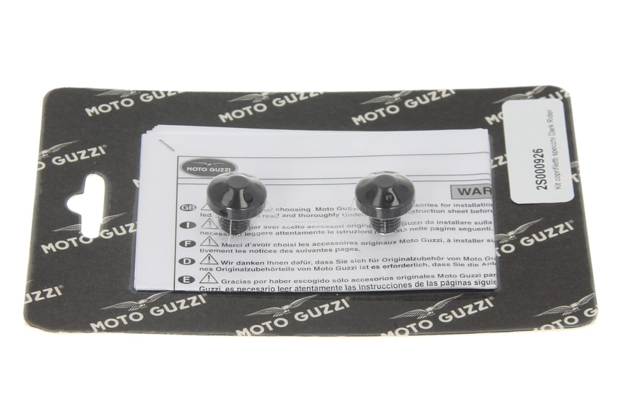 Kap zwart voor spiegelbevestiging voor Moto Guzzi V7 III/ V9 Bobber/ V9 Roamer / V7 850