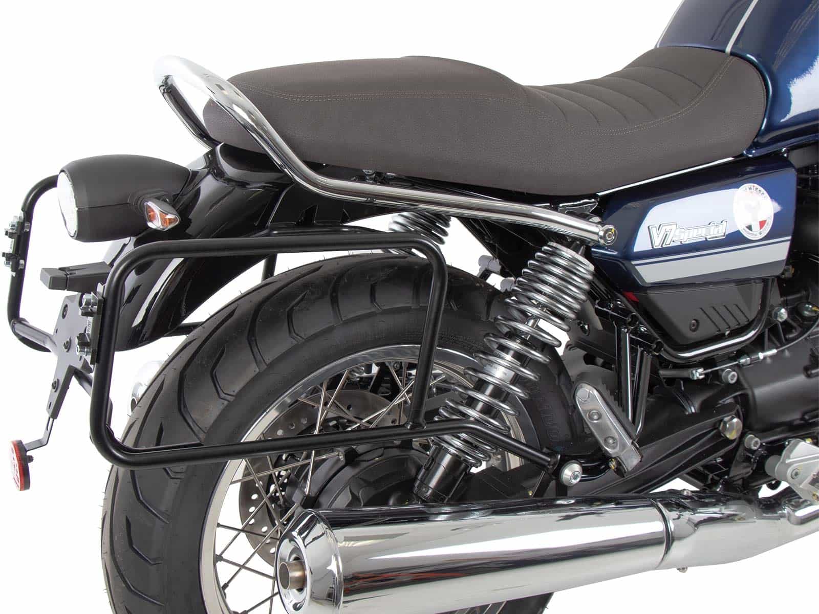 Zwarte bagagedrager voor Moto Guzzi V7 Special/Stone/Centenario (21-24) Hepco & Becker
